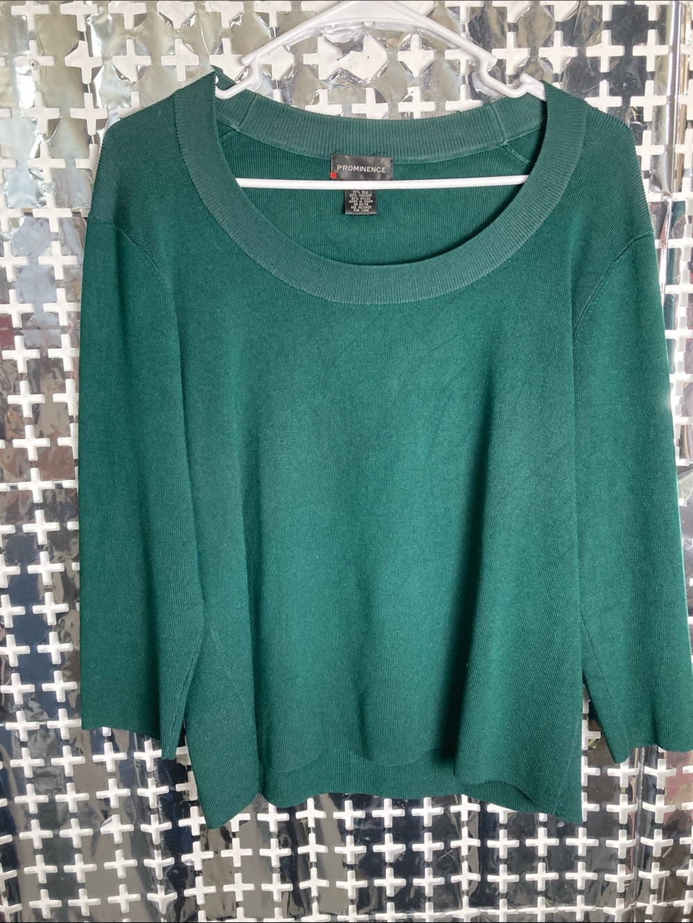 Prominence Forest Green Scoop Neck Sweater